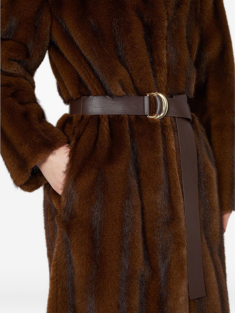 Cappotto In Faux Fur 2626456012600 001 VISONE MAX MARA STUDIO