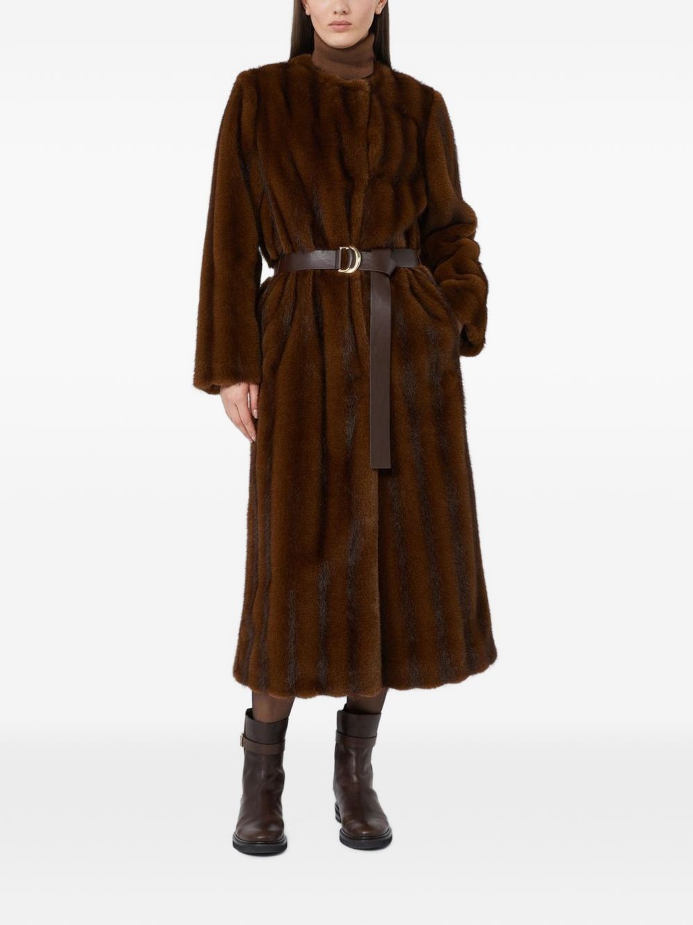 Cappotto In Faux Fur 2626456012600 001 VISONE MAX MARA STUDIO