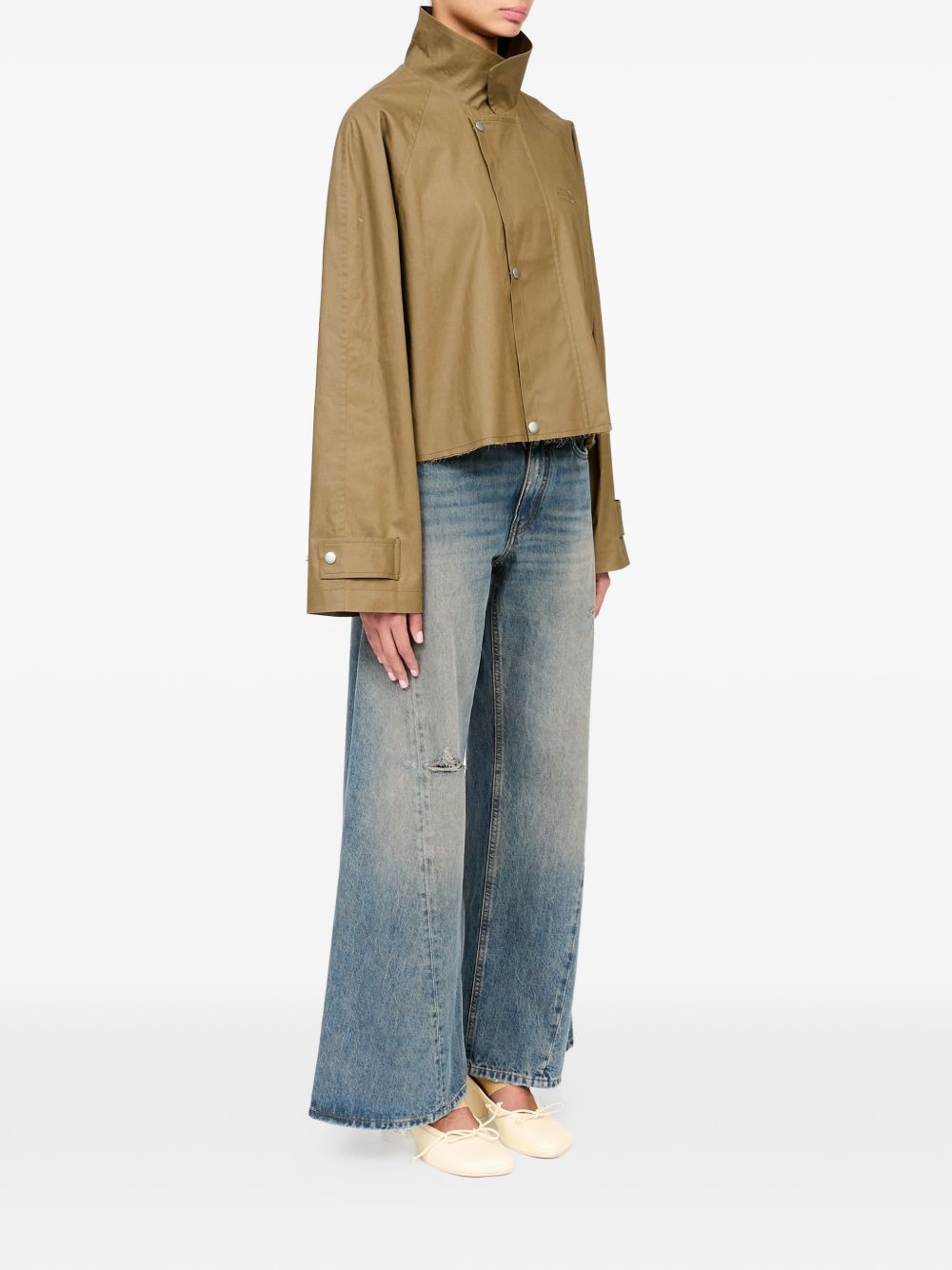 Giacca In Lino Spalmato S52AM0360M36001 728 BEIGE MM6 MAISON MARGIELA