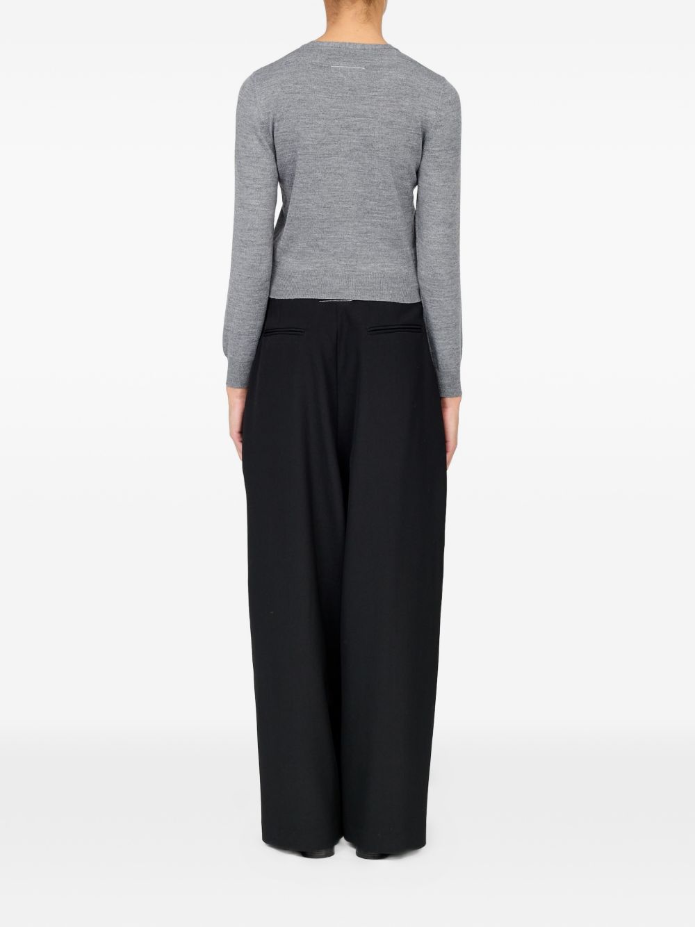 Cardigan in misto lana S52HP0040M13281 859M GREY MM6 MAISON MARGIELA