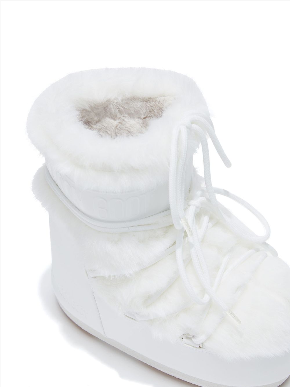 MB Icon Low Faux Fur 80D1409390 A002 OPTICAL WHITE MOON BOOT
