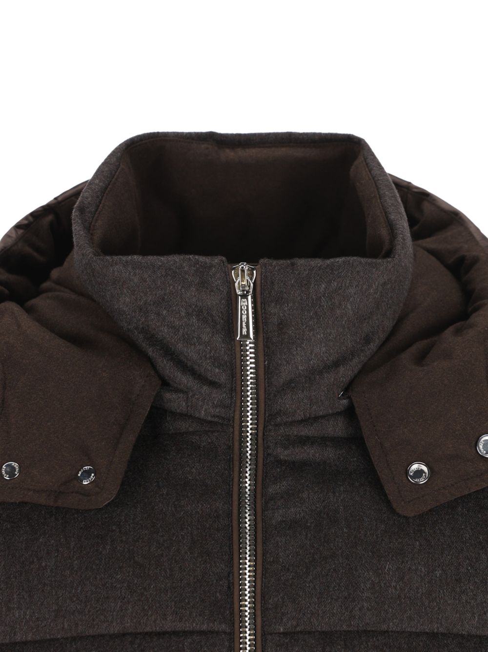 Bomber Casciano in Lana e Cashmere con Inserti Tecnici MOUGI100147 U0202 MORO MOORER