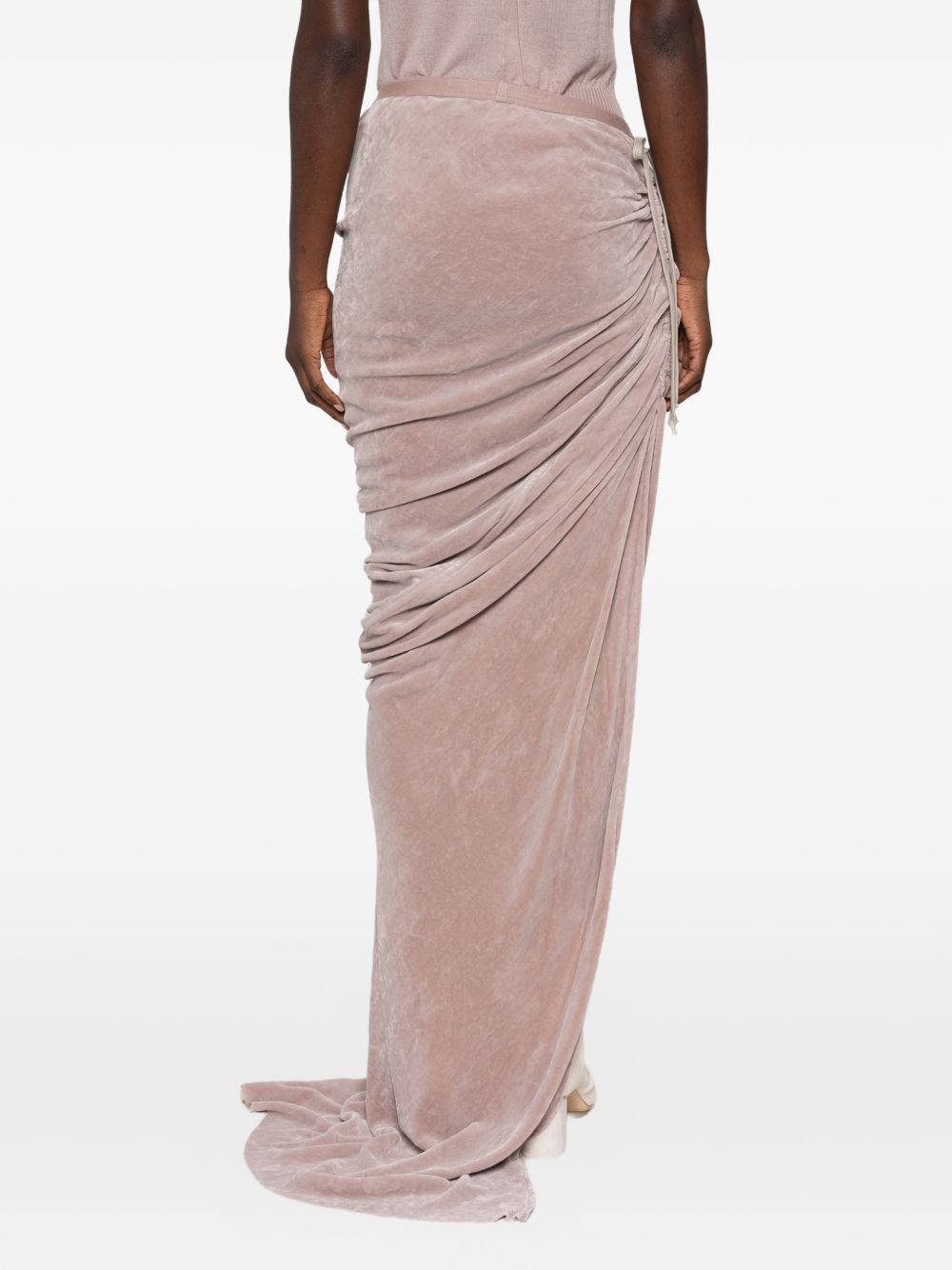 Gonna EDFU In Velluto RP02F5361V 23 ROSE RICK OWENS