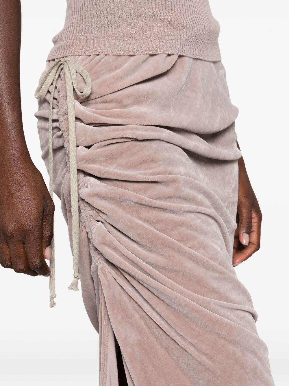 Gonna EDFU In Velluto RP02F5361V 23 ROSE RICK OWENS