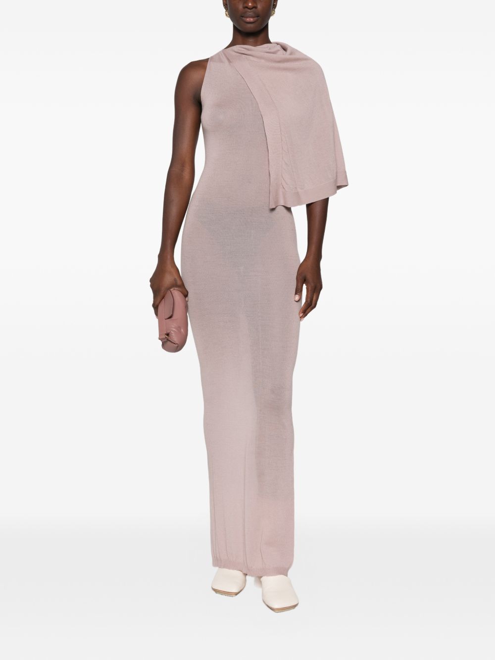 SL Scarf Dress RP02F5684M 23 ROSE RICK OWENS