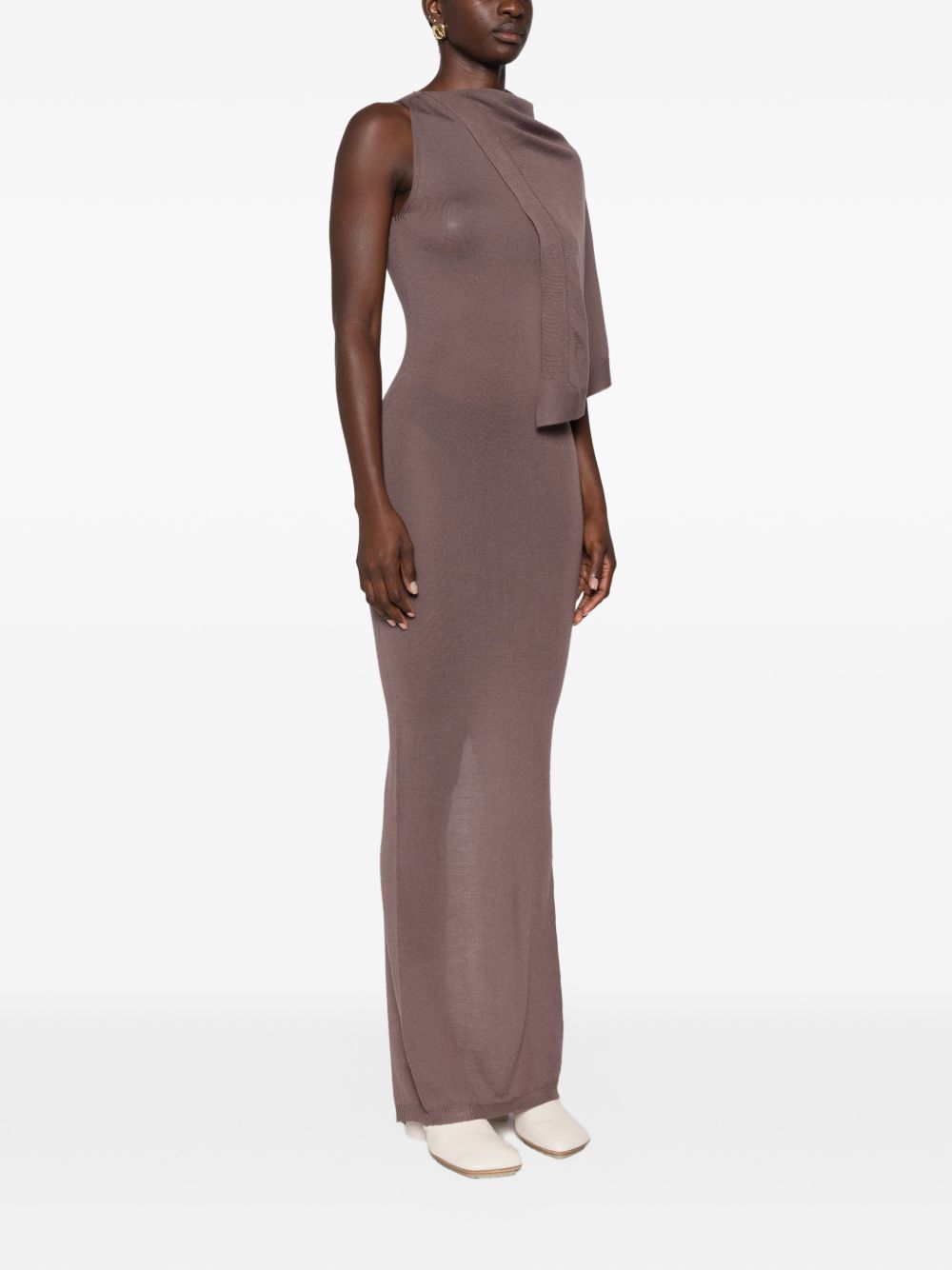 SL Scarf Dress RP02F5684M 86 GRAPE RICK OWENS