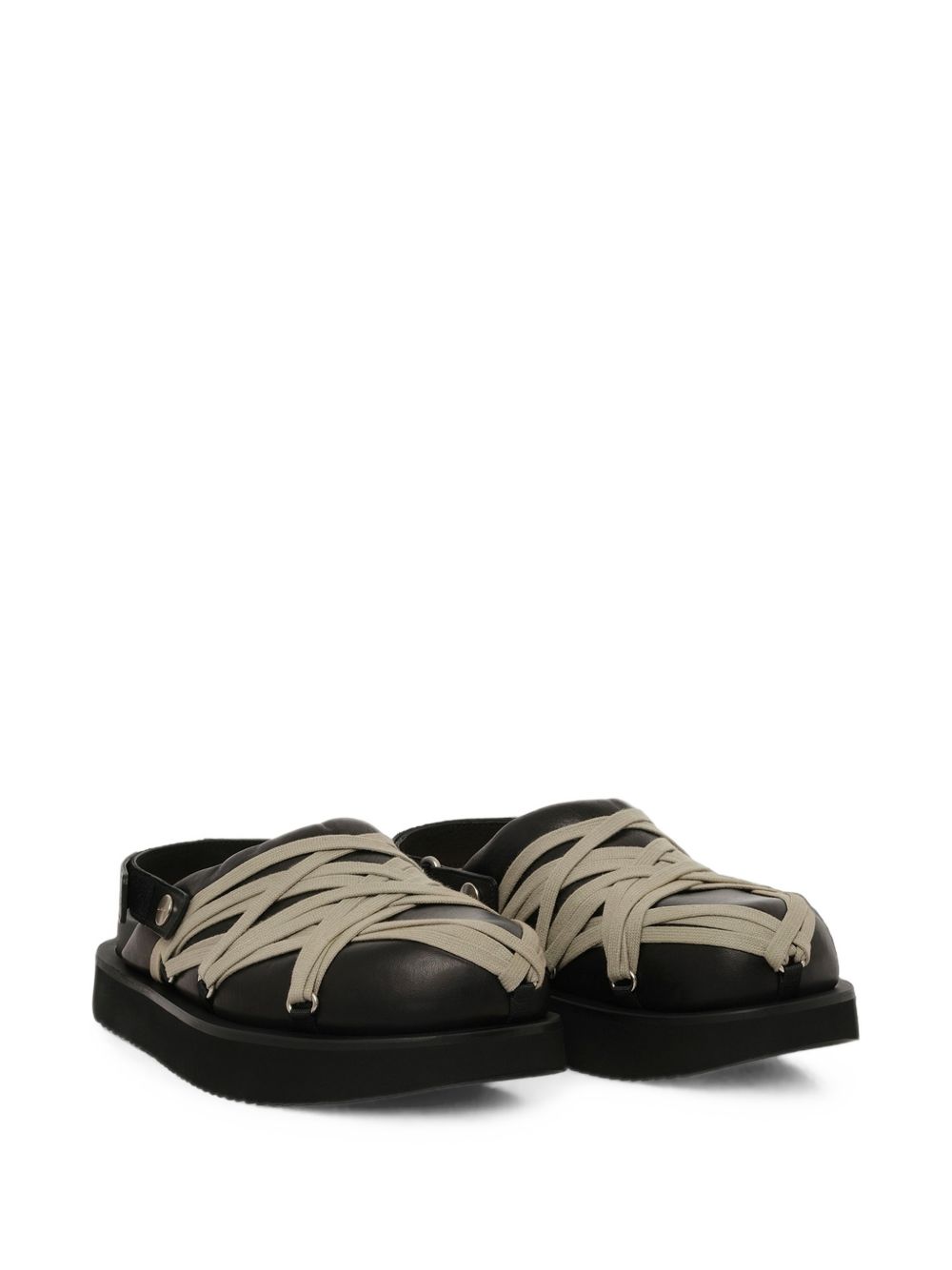 Padded Megalace Platform RP02F5807LGYW1 98 BLACK PEARL RICK OWENS