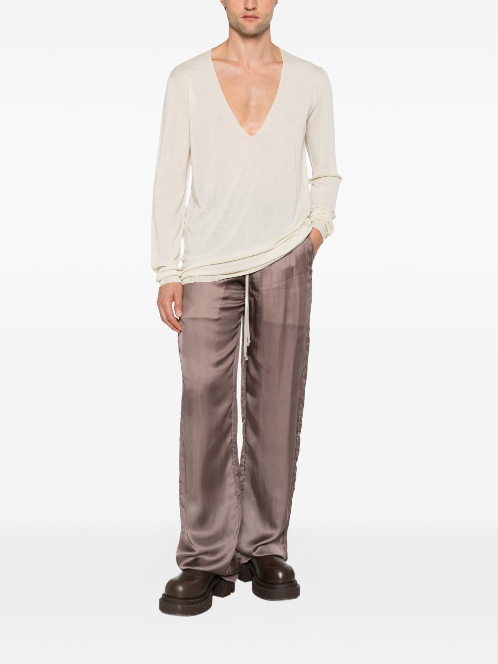 Oversized V RU02F4611M 21 NATURAL RICK OWENS