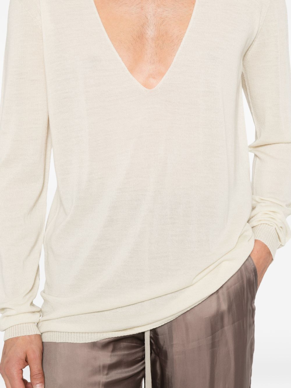 Oversized V RU02F4611M 21 NATURAL RICK OWENS