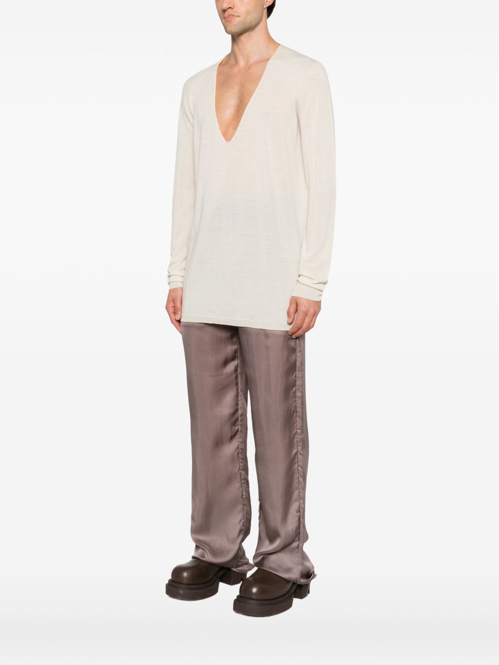 Oversized V RU02F4611M 21 NATURAL RICK OWENS