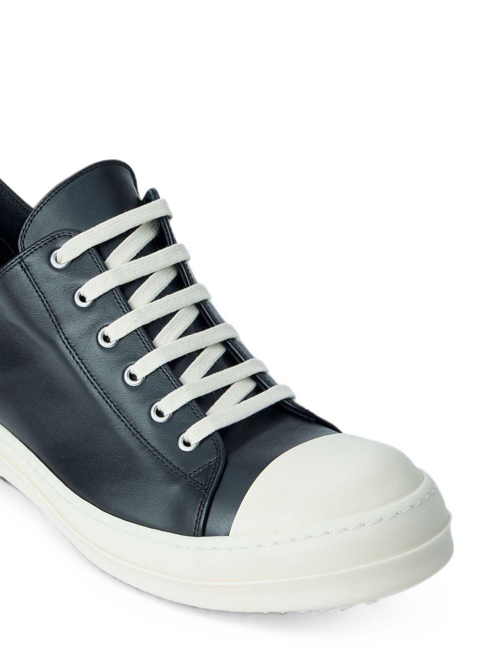 Low Sneakers In Pelle RU02F4891LCO 911 BLACK WHITE RICK OWENS