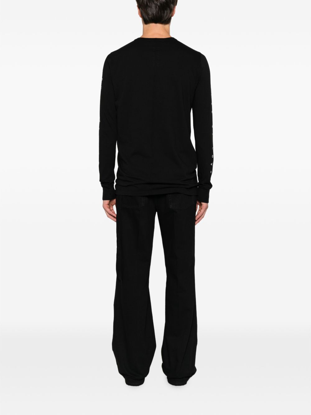 T-Shirt Level LS DU02F6265RNEP8 0911 BLACK MILK RICK OWENS DRKSHDW