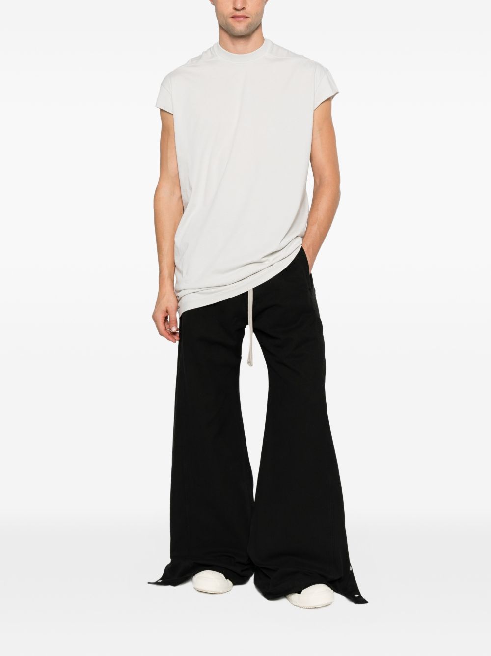 Pantaloni Wide Pusher DU02F6393CVS 09 BLACK RICK OWENS DRKSHDW