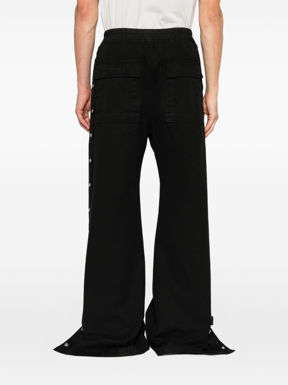 Pantaloni Wide Pusher DU02F6393CVS 09 BLACK RICK OWENS DRKSHDW