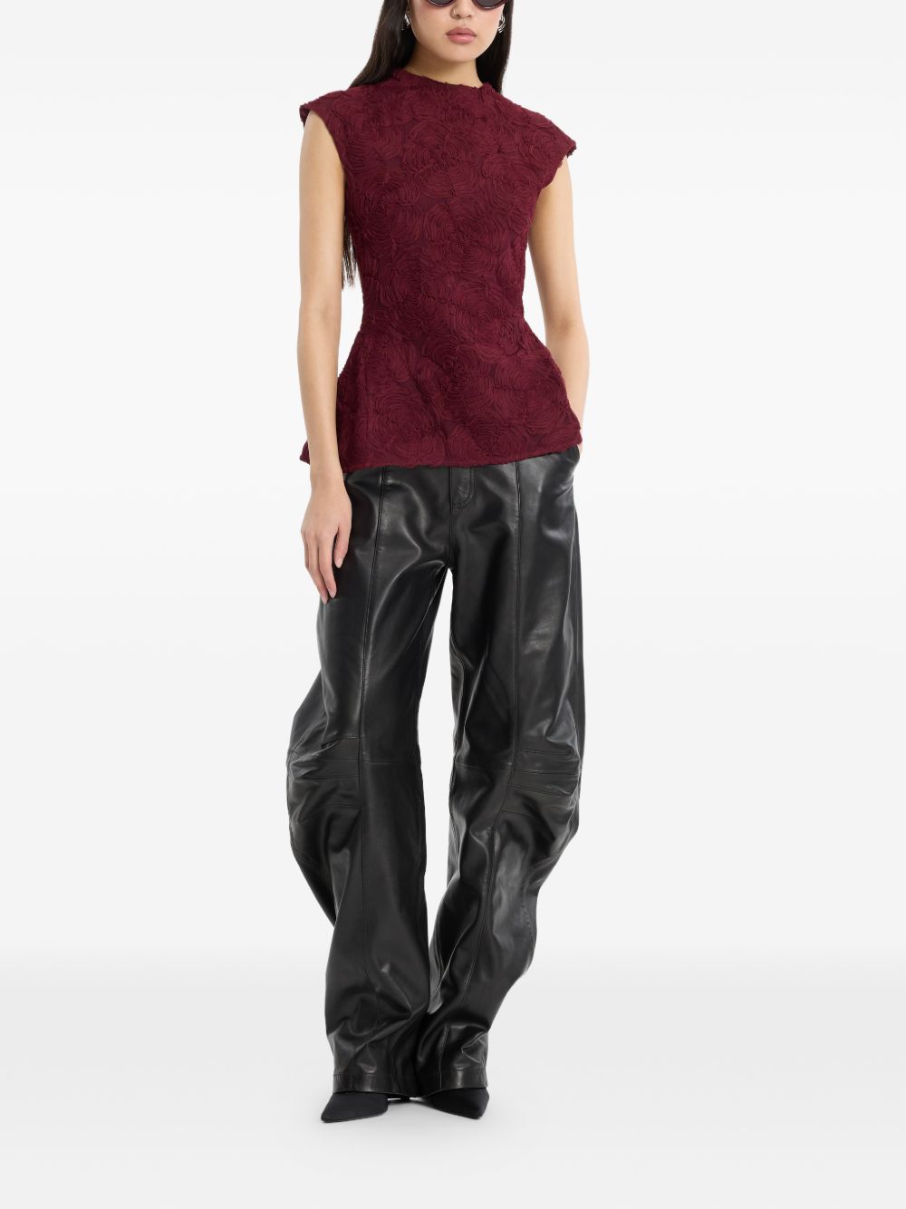 Flower Mesh Top 116274741 741 DECADENT CHOCOLATE ROTATE