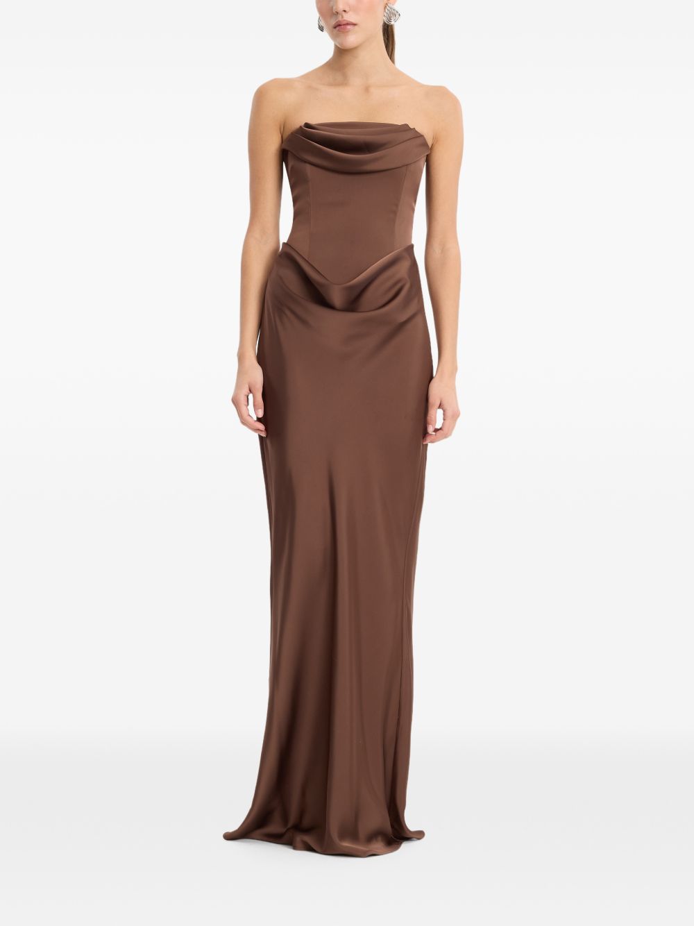 Corsage Long Dress 1163362910 2910 CHICORY CAFFE ROTATE