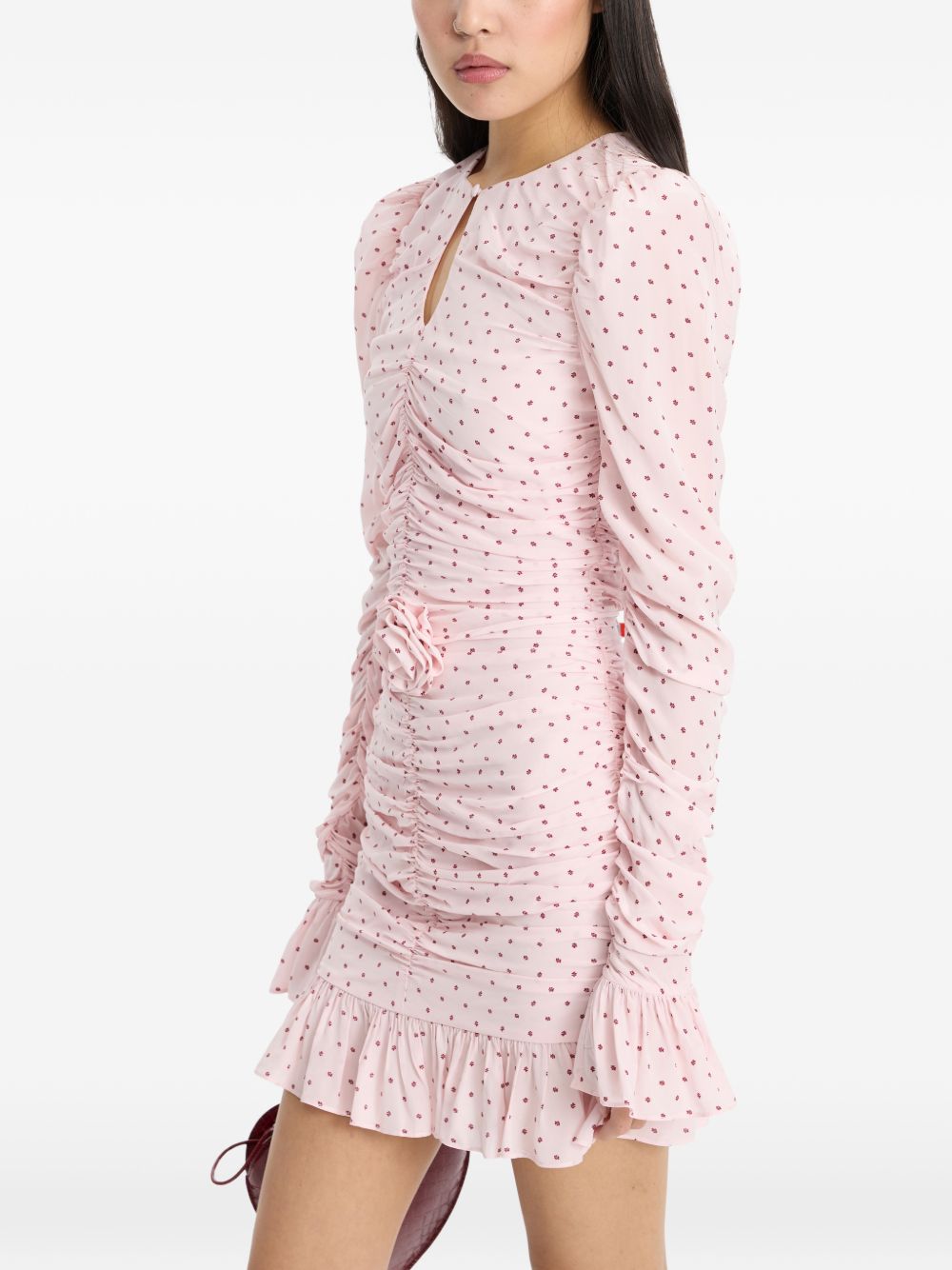 Mini Ruched Dress 1163483110 3110 BARELY PINK ROTATE