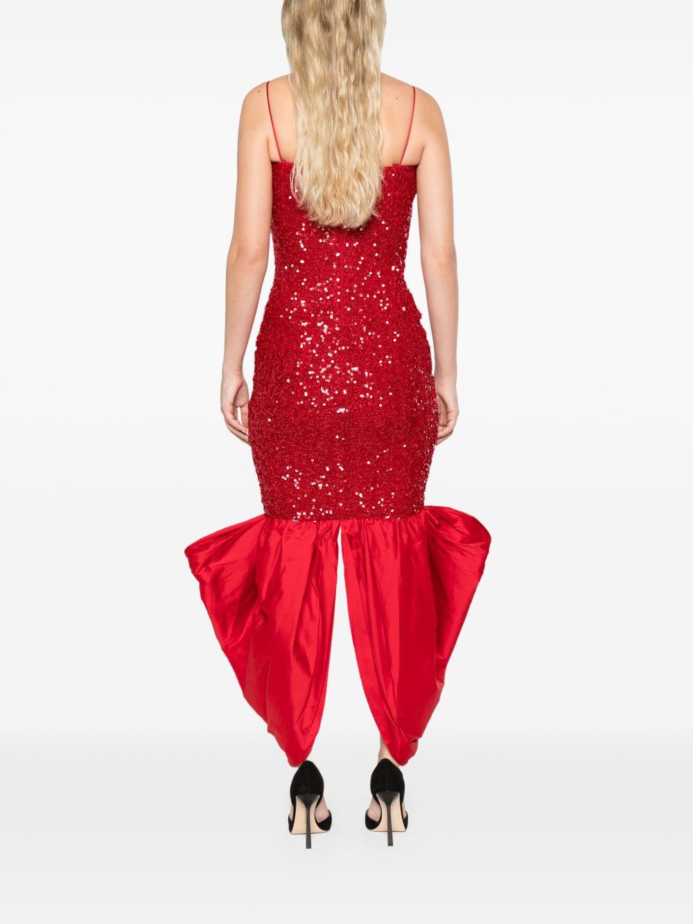 Abito Lungo in Paillettes con Fiocco 1167752240 2240 SCOOTER RED ROTATE
