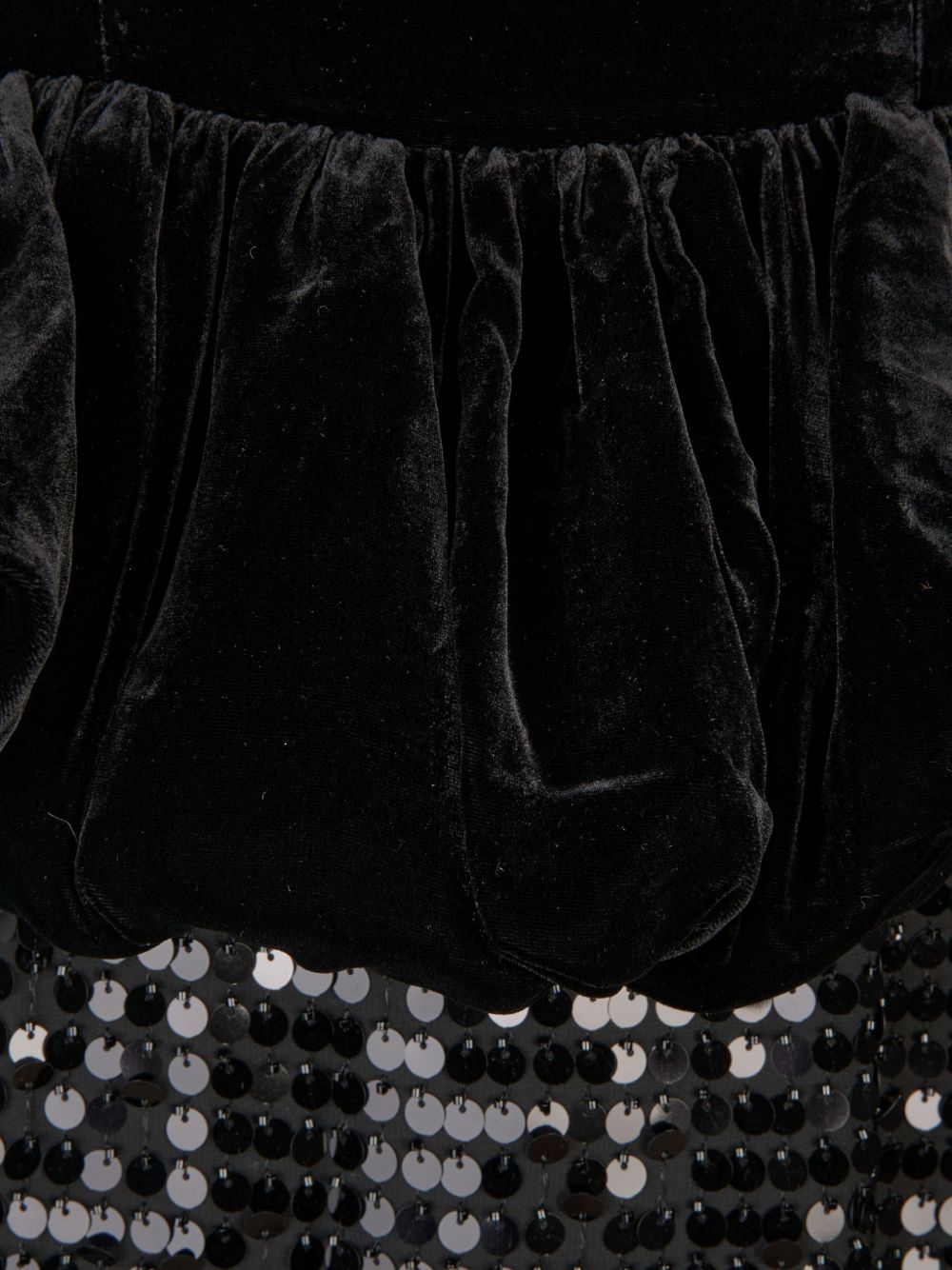 Abito Lungo Peplum in Paillettes 116856100 100 BLACK ROTATE