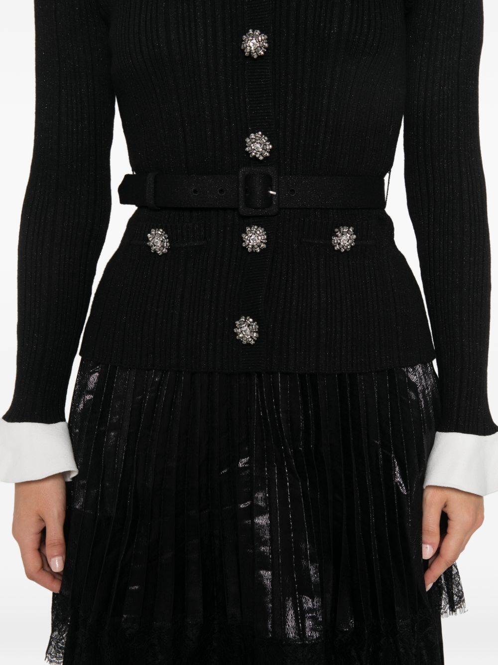 Abito In Maglia Midi SC26009MAB BLACK SELF-PORTRAIT