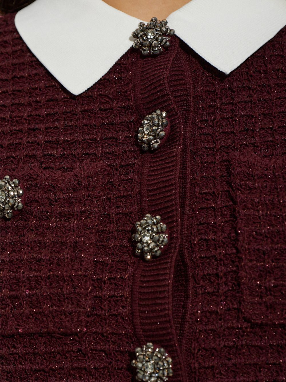 Abito Midi In Maglia SC26091MBU BURGUNDY SELF-PORTRAIT