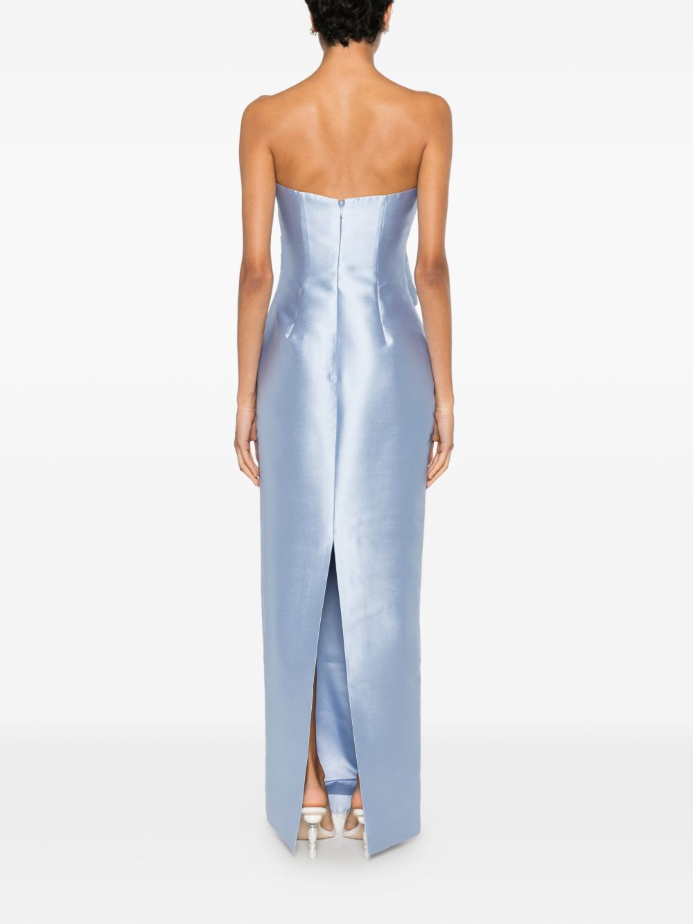 Abito lungo Ingrid OS48036 LIGHT BLUE SOLACE LONDON