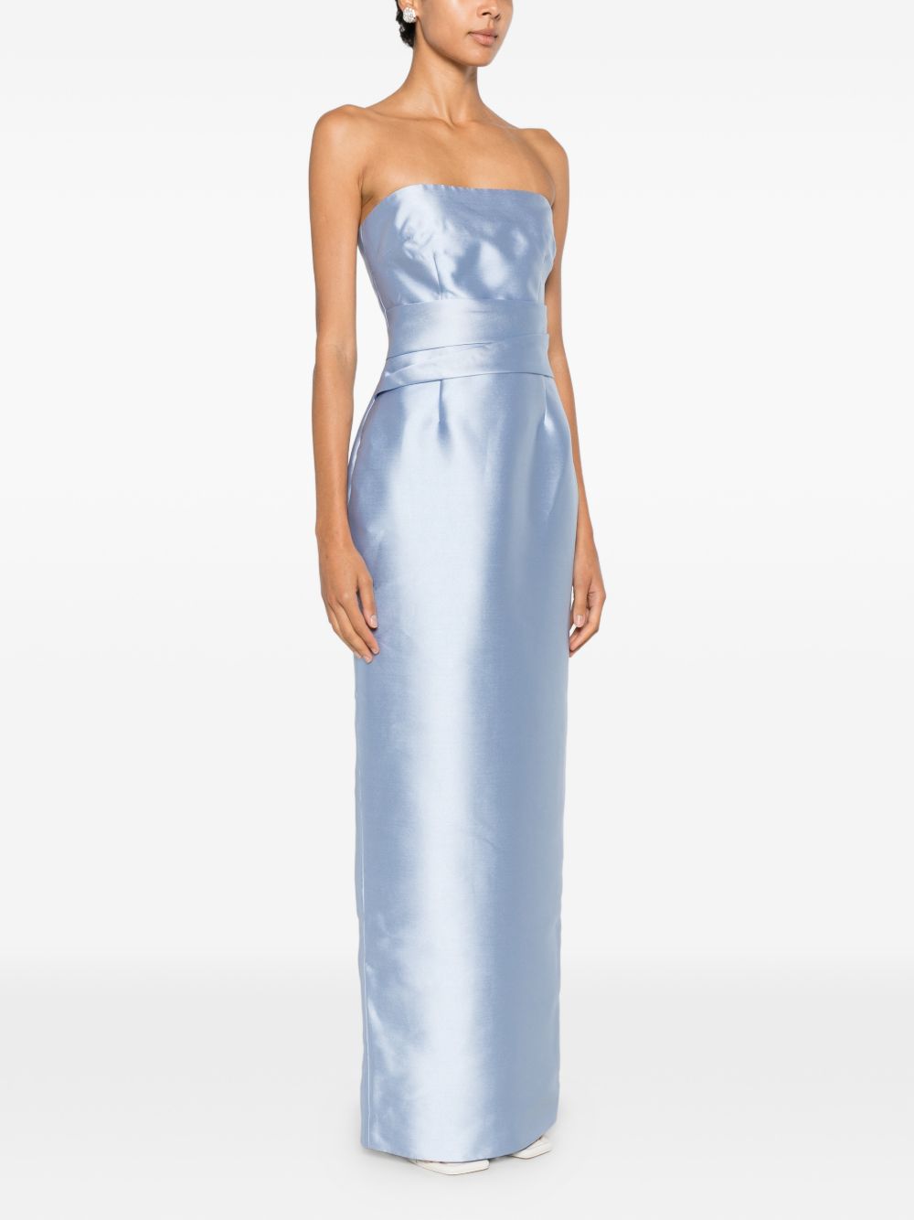 Abito lungo Ingrid OS48036 LIGHT BLUE SOLACE LONDON