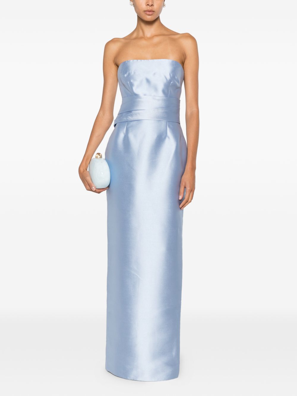 Abito lungo Ingrid OS48036 LIGHT BLUE SOLACE LONDON