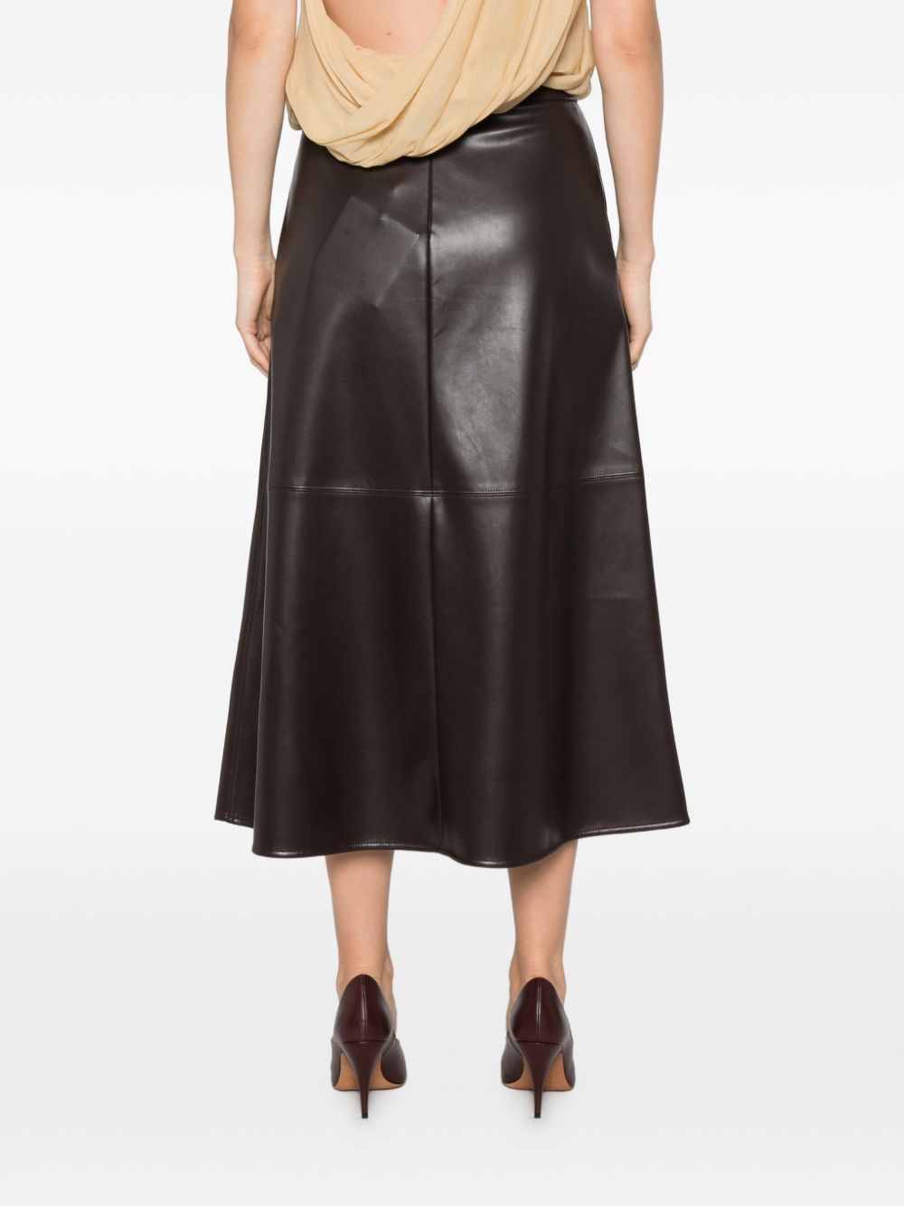 Gonna Jersey Effetto Pelle 2629776033600 004 BROWN S MAX MARA