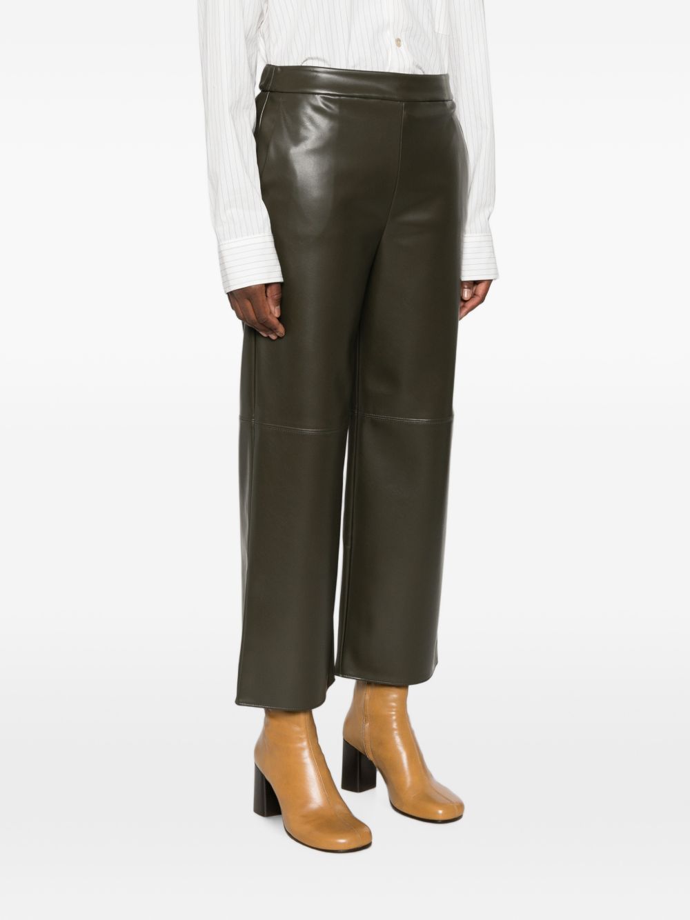 Pantaloni In Jersey Effetto Pelle 2629786051600 005 DARK KHAKI S MAX MARA