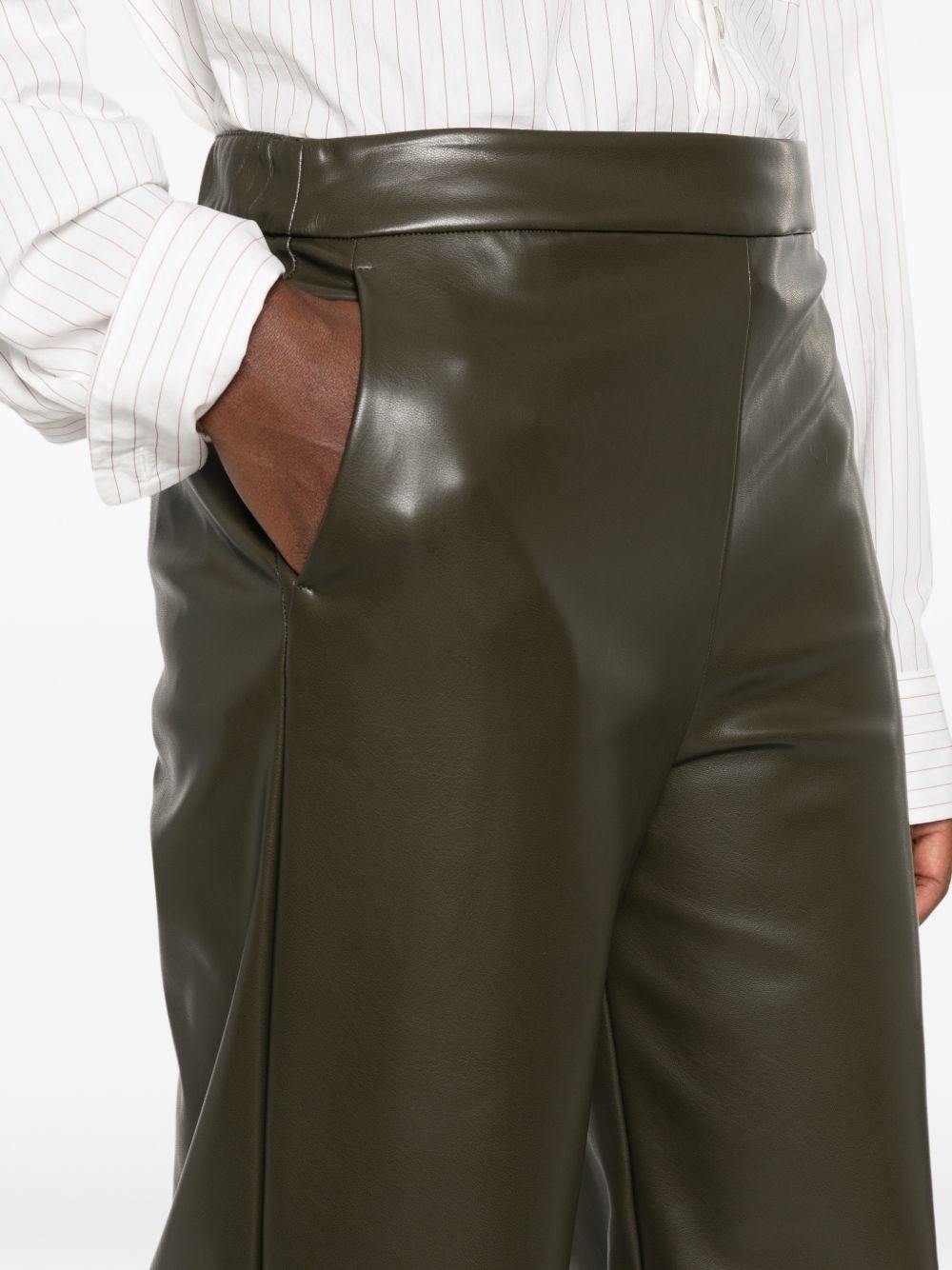 Pantaloni In Jersey Effetto Pelle 2629786051600 005 DARK KHAKI S MAX MARA