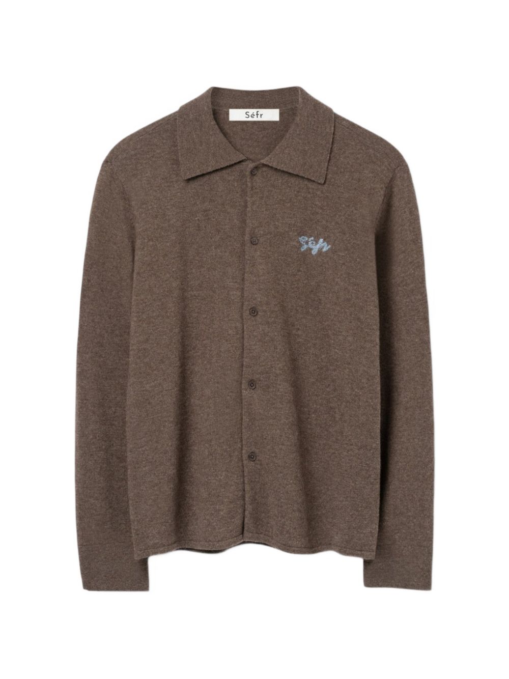 Knitted Shirt In Flanella MFW26KNITTEDDAR DARK BROWN Séfr
