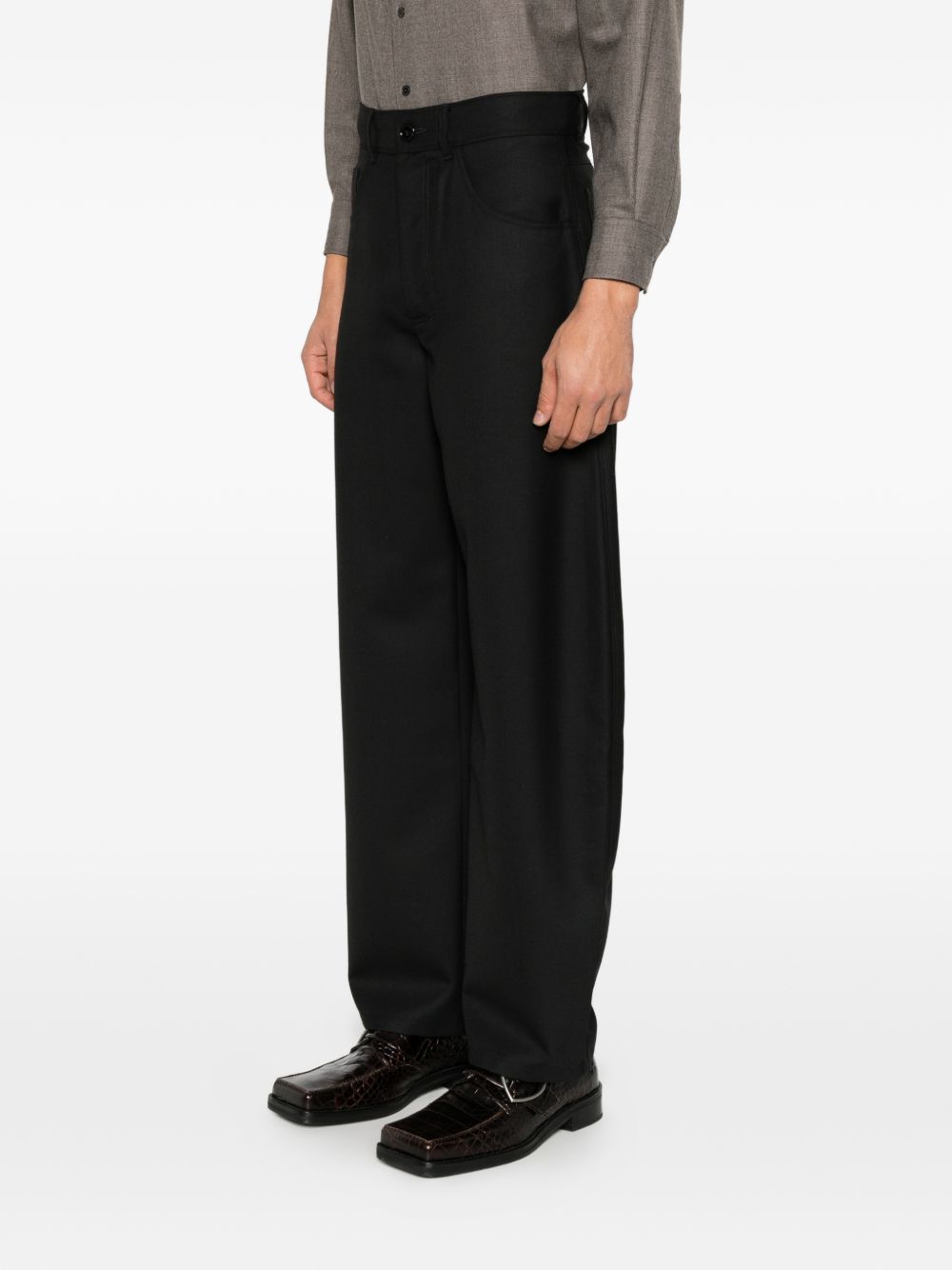 Pantaloni Gino In Lana Vergine MSS26GINOFINB BLACK Séfr