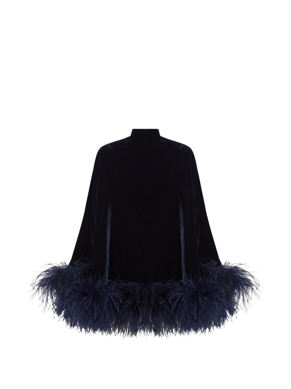 Kaftano Velvet Vegas in Velluto con Piume TMFA2623 653 MIDNIGHT BLU TALLER MARMO