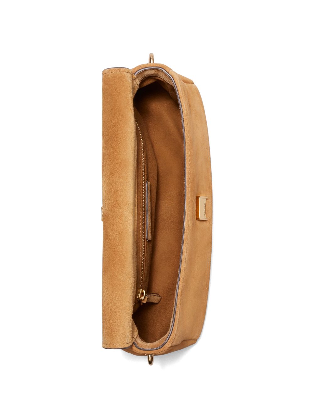 Tory Burch Flap Logo Shoulder Bag 183225 200 TOFFEE TORY BURCH