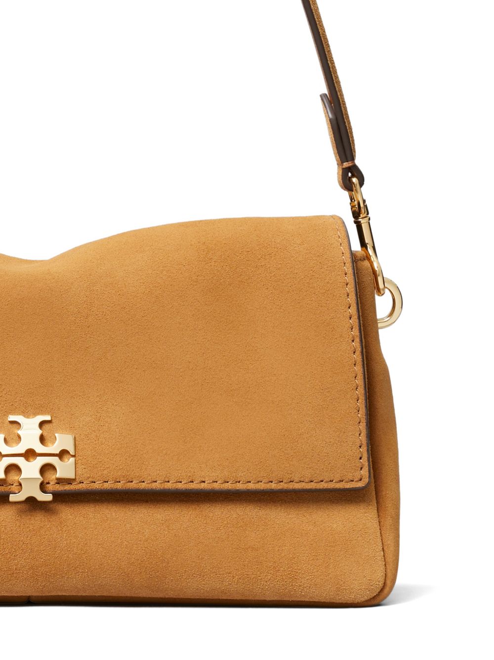 Tory Burch Flap Logo Shoulder Bag 183225 200 TOFFEE TORY BURCH