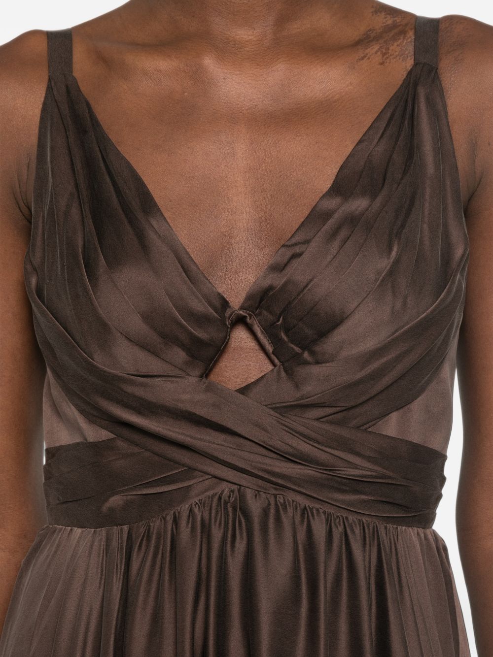 Draped Maxi Dress 5396DF26R BITTER CHOCOLATE ZIMMERMANN