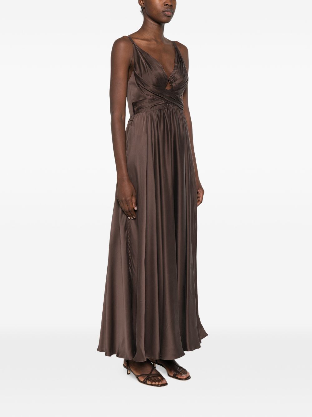 Draped Maxi Dress 5396DF26R BITTER CHOCOLATE ZIMMERMANN