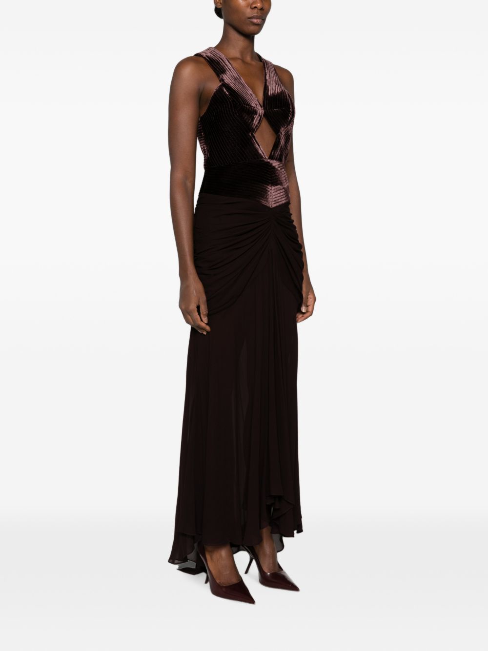 Valiant Draped Slinky Gown 9454DF261 WINE ZIMMERMANN