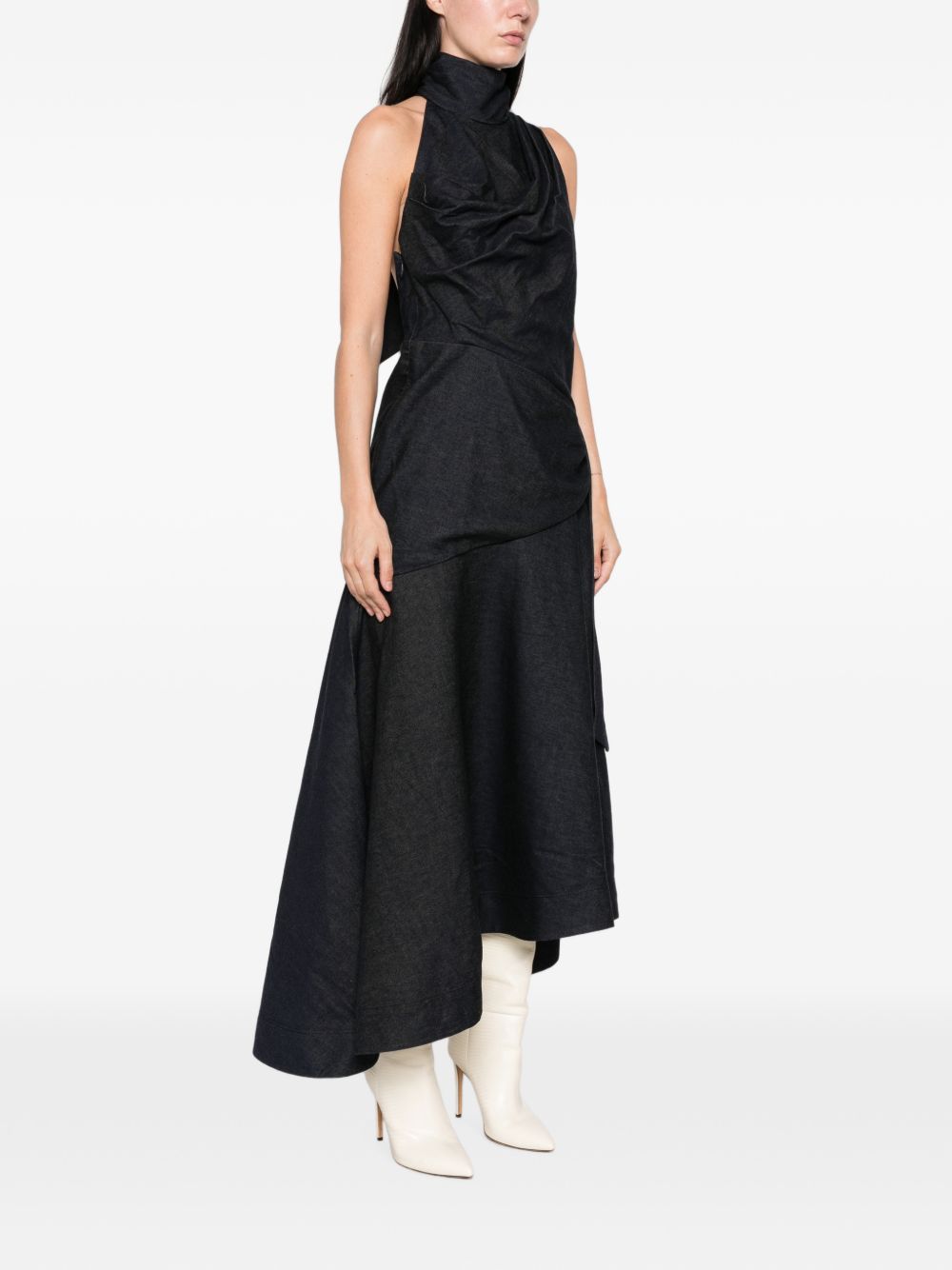 Valiant Draped Denim Dress 9481DF261 NIGHT SKY ZIMMERMANN