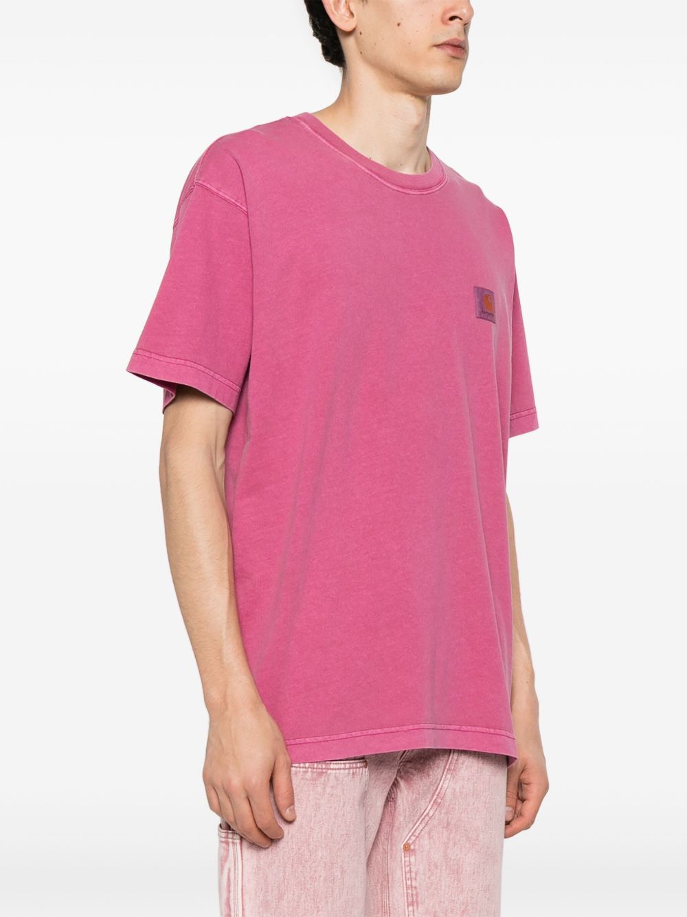 Tshirt I029949 1YTGD MAGENTA GARMENT DYED CARHARTT WIP