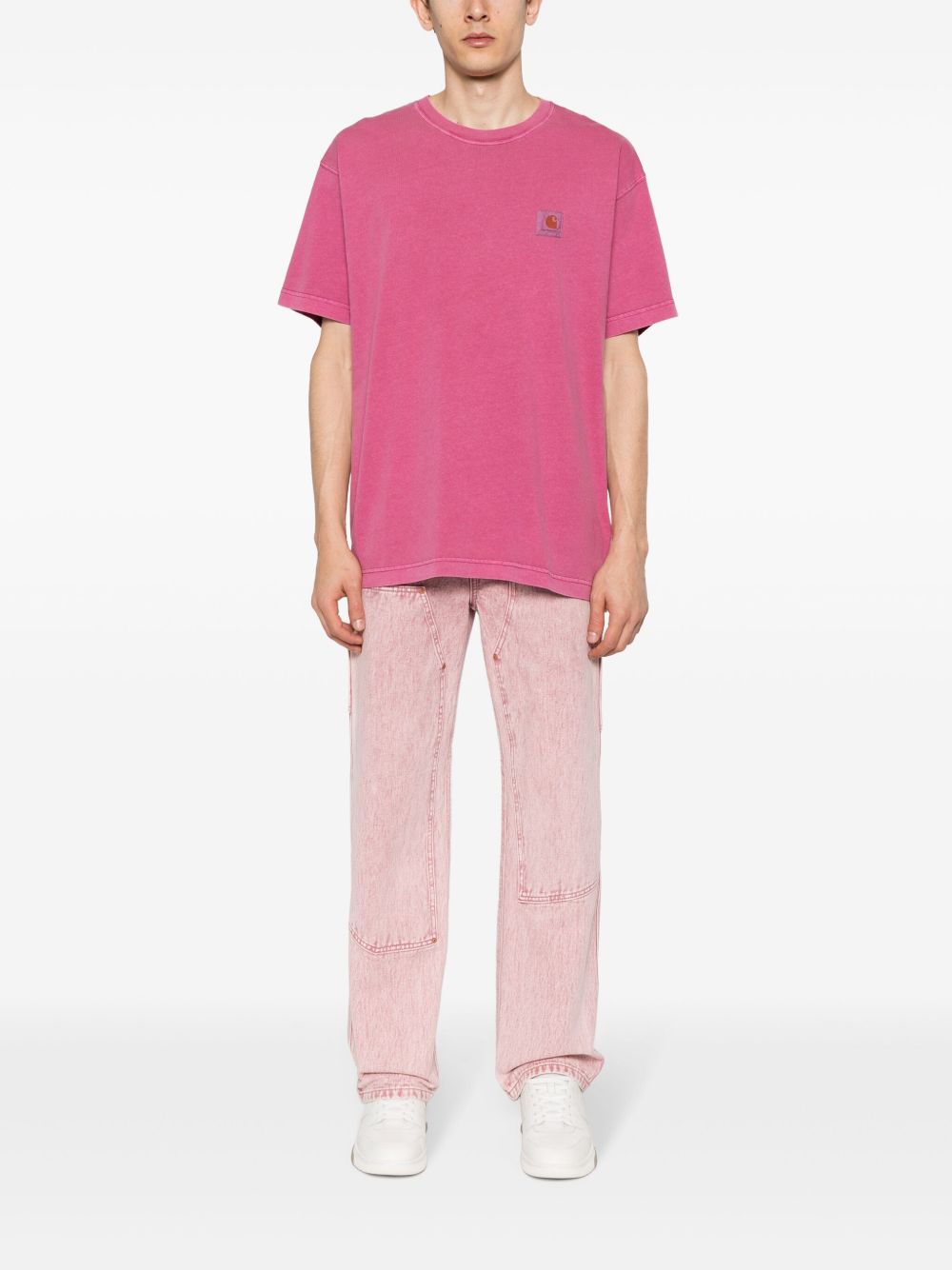 Tshirt I029949 1YTGD MAGENTA GARMENT DYED CARHARTT WIP