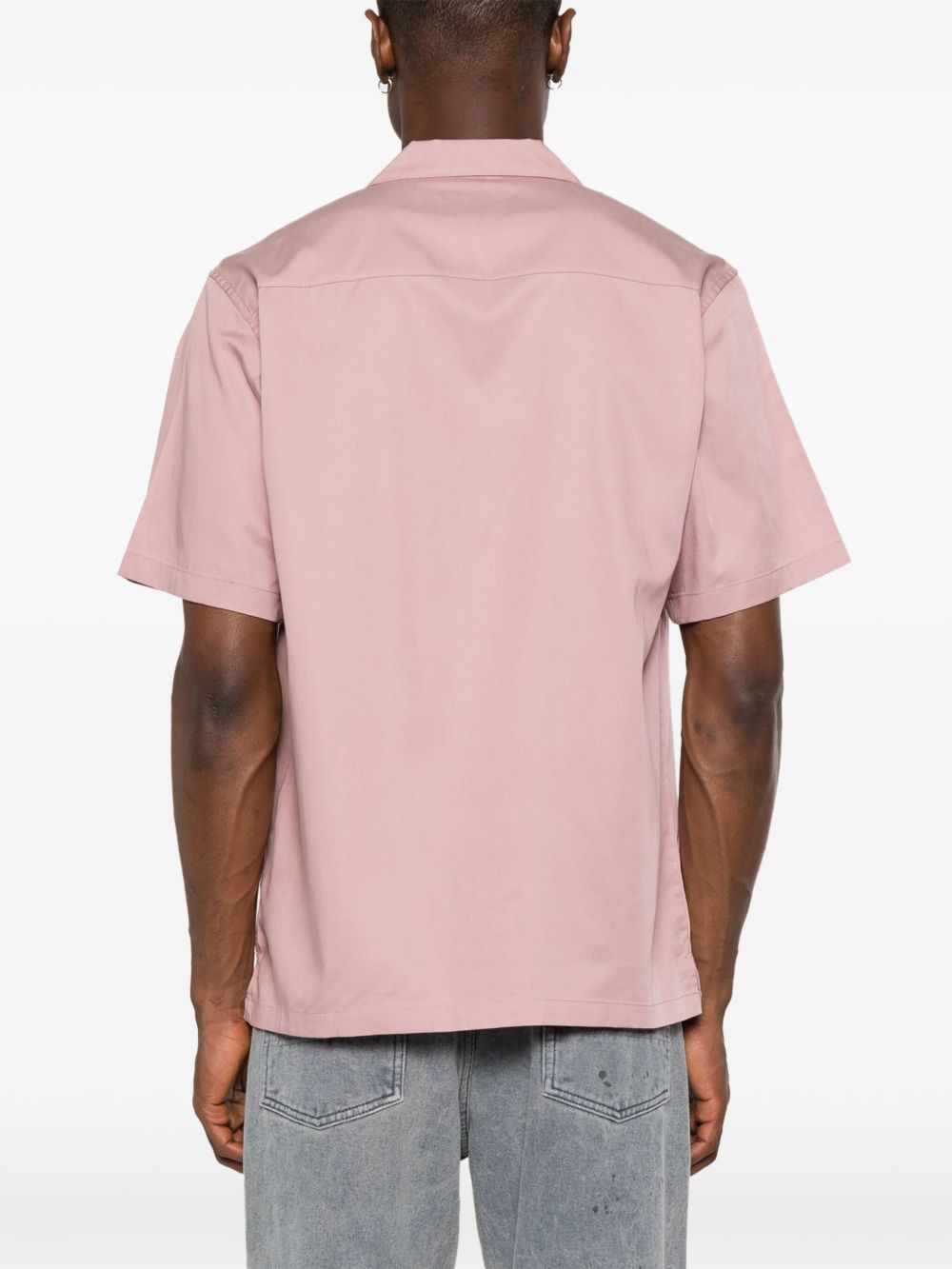 S/S DELRAY SHIRT TENCEL I031465 1R5XX PINK BLACK CARHARTT WIP
