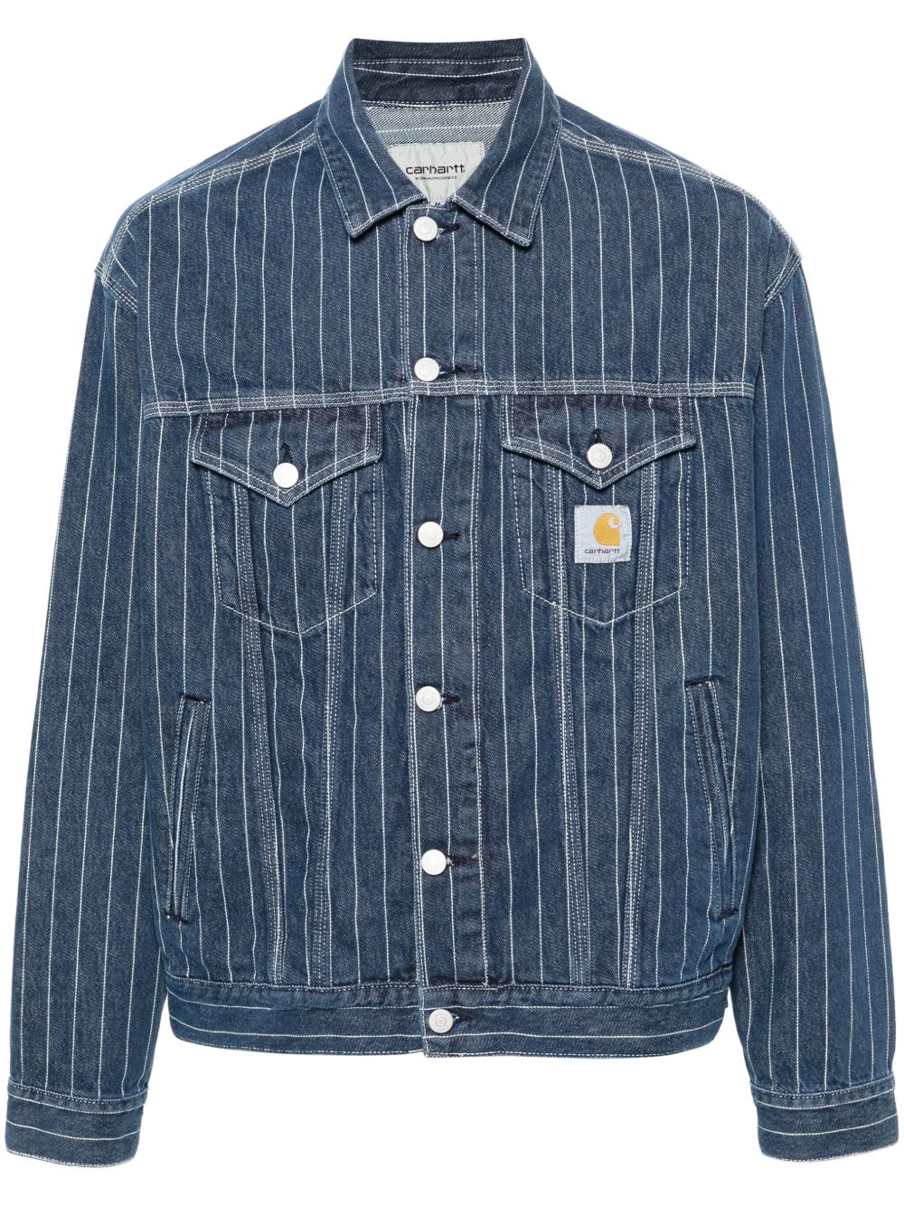 Giacca I033011 1XY06 BLUE WHITE STONE WASHED CARHARTT WIP