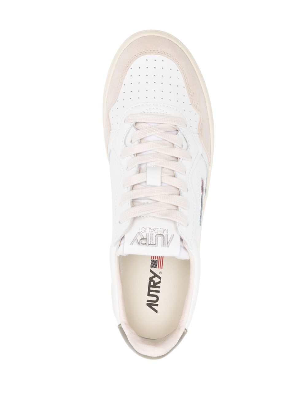 MEDIALIST LOW MAN LEATHER SUEDE AULMLS77 WHITE CVRT AUTRY