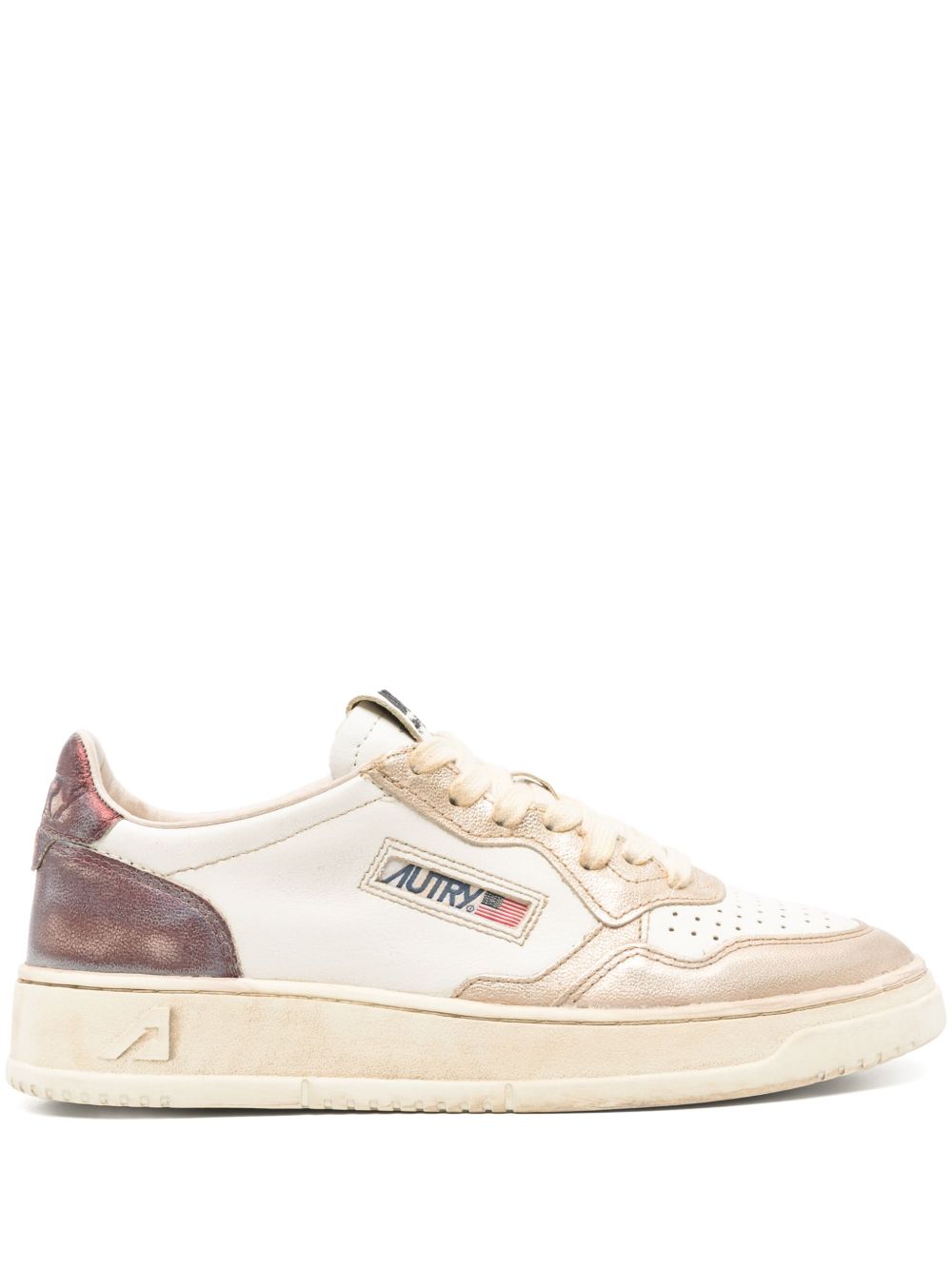 SNEAKERS IN PELLE SUPER VINTAGE AVLWMT04 NATURAL PLATINUM VIOLET AUTRY