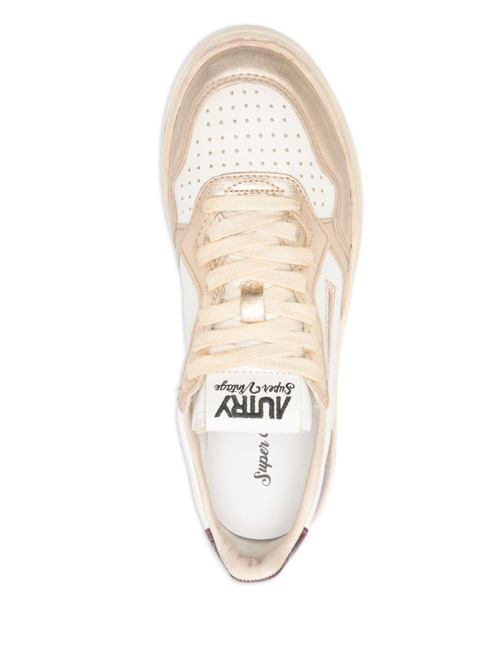 SNEAKERS IN PELLE SUPER VINTAGE AVLWMT04 NATURAL PLATINUM VIOLET AUTRY