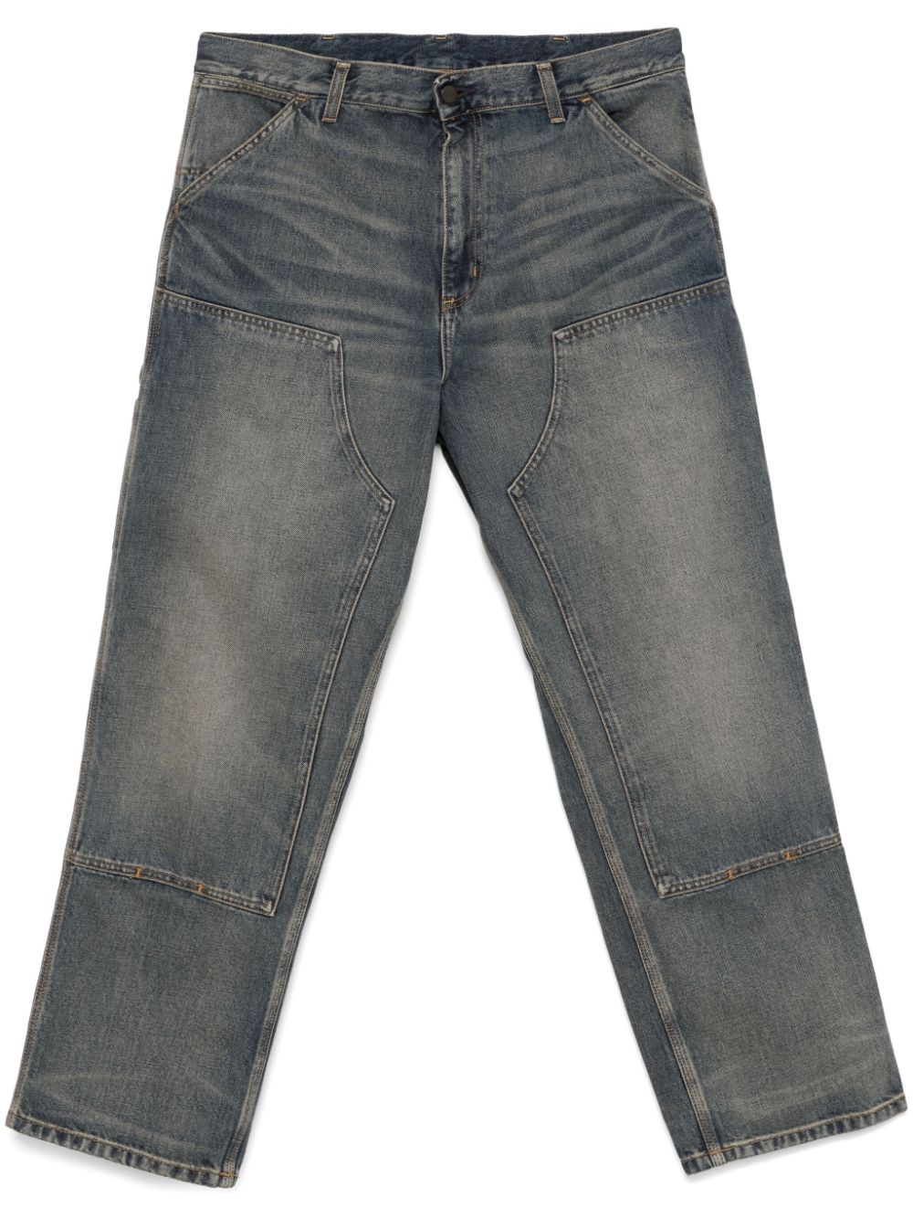 Double Knee Pant Smith Denim I032699 014Q BLUE WORN USED WASH CARHARTT WIP