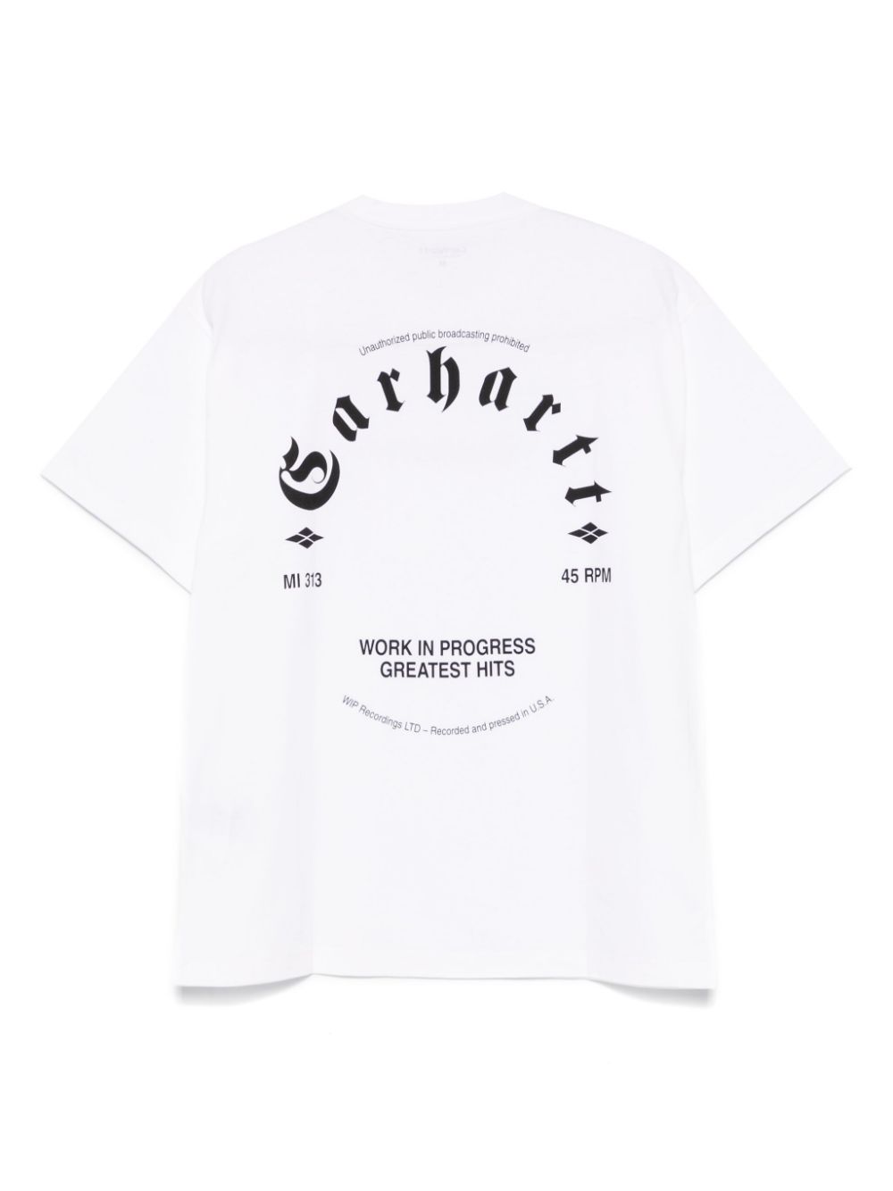 Greatest Hits T-shirt Organic Cotton Single Jersey I034394 00AXX WHITE BLACK CARHARTT WIP