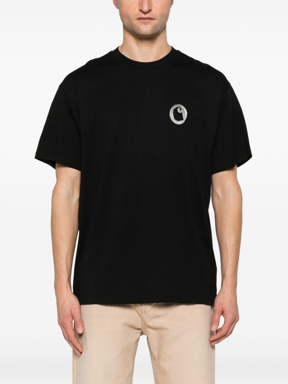 Linked Charms T-shirt Organic Cotton Single Jersey I034410 0M4XX BLACK SILVER CARHARTT WIP
